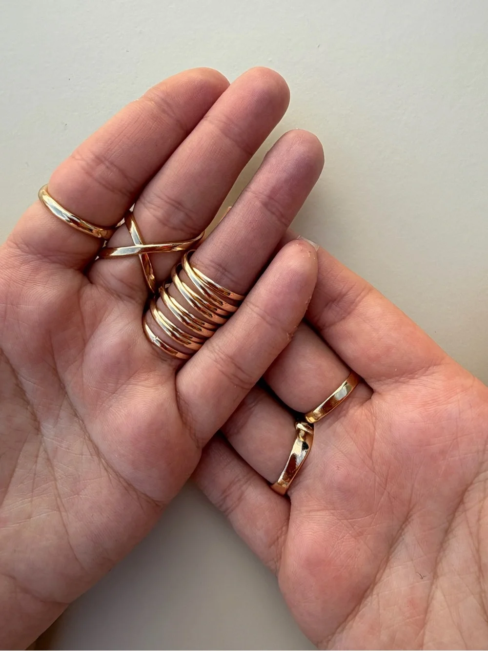 Elegant Gold Statement Ring Set - Women Jewelry
